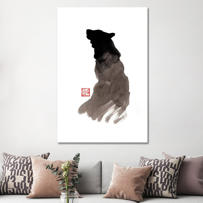 Crying Wolf by Péchane - Print on Canvas, Wrapped Canvas, 101.6 cm H x 66.04 cm W x 3.175 cm D