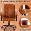 Fauteuil de direction ergonomique brun à haut dossier et chaise de bureau inclinable-1330443438