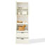 Tall White Kitchen Cabinet 200 cm with Anti-Tip Protection, Freestanding Sideboard for Dining & Living Room