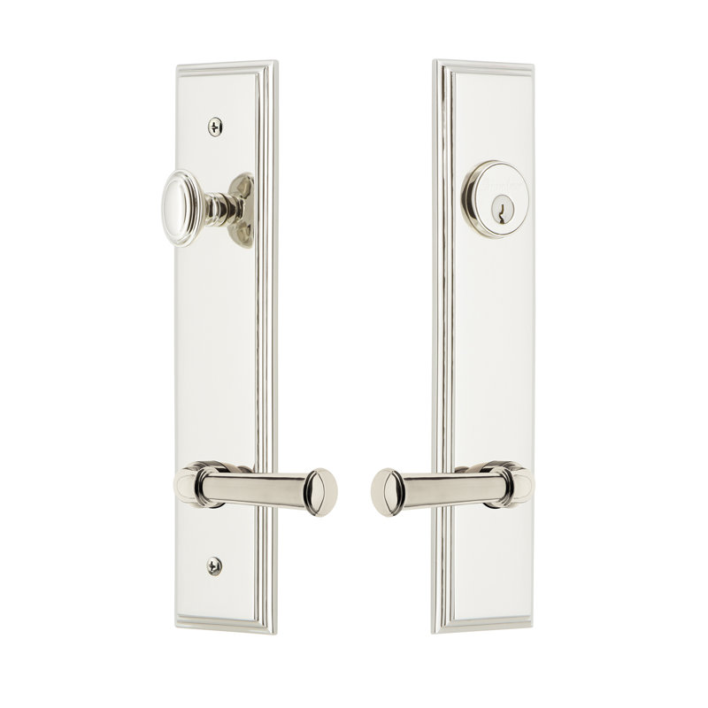 Ensemble d'entrée haut Carré, Nickel poli, 2,375 po, Gauche