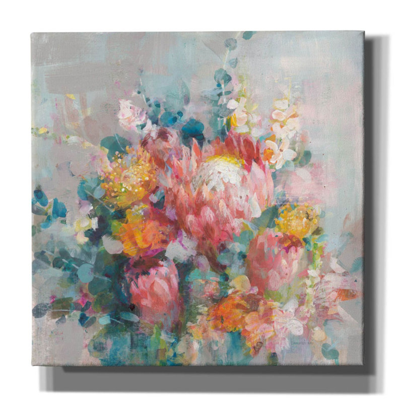 Art mural sur toile Red Barrel Studio® «Protea Bouquet» par Danhui Nai, H 18 po x l 18 po