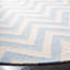 Tapis bleu / ivoire en laine et coton tissé à la main Rodgers-803206822