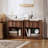 Modern Fluted Nightstand,Fluted End Table with Drawer & Open Shelf, Curved Base Storage Side Table-971102607