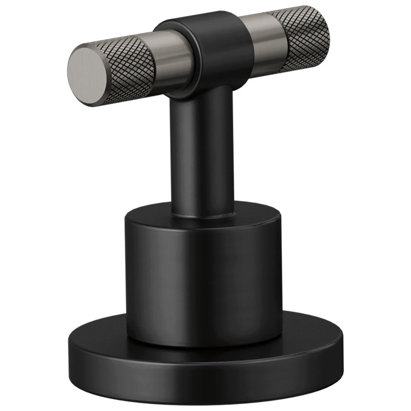 Litze® Widespread Lavatory Faucet With Low Spout, Matte Black, T-Lever Handle with Luxe Steel, 1.5 GPM