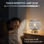 Touch Control Table Lamp With USB-C And USB-A Charging Ports, Glass Shade-800572787-800572799