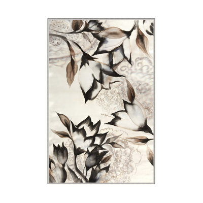 Luxurious Woven Carpet Rug, 2.6 x 4.0 ft | 100% Polyester, 0.4 in Pile Height | Antibacterial & Non-Slip PVC Dot Underside | Machine Washable, 3D Digital Printing | Perfect for Living Room & Bedroom Decor