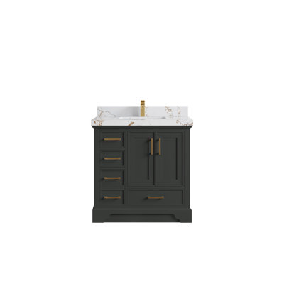 Meuble-lavabo simple 36 po avec comptoir Jonesha