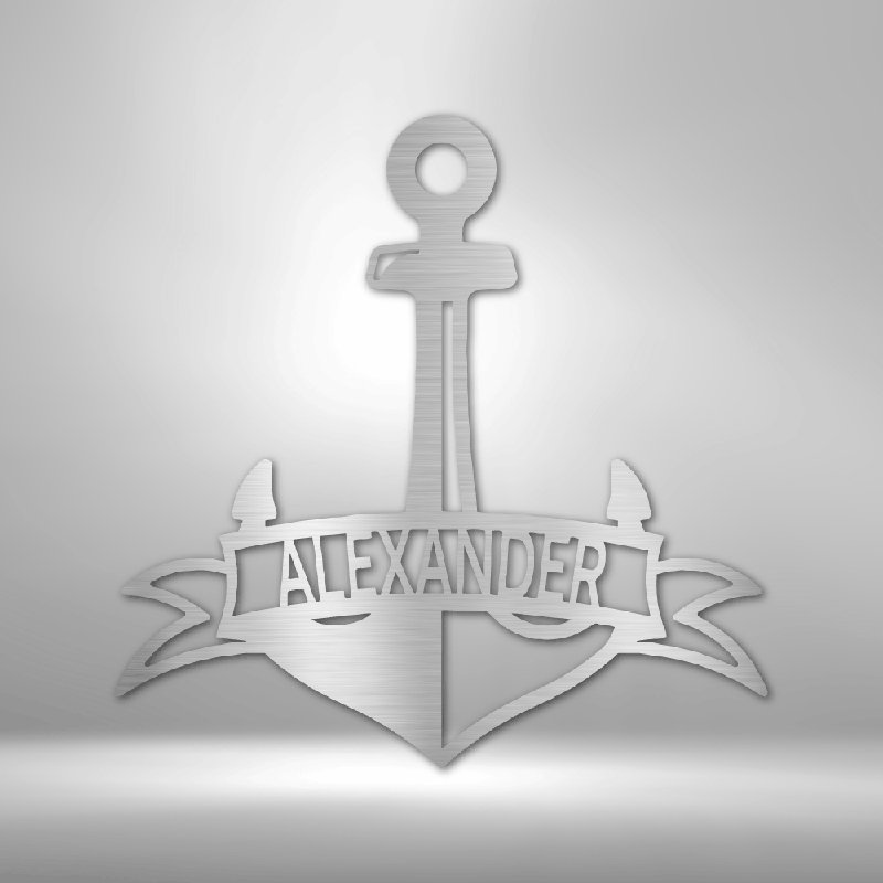 Décoration murale en acier personnalisée, Argent argent, H 14,25 po x l 14,5 po x P 0,5 po, Yes