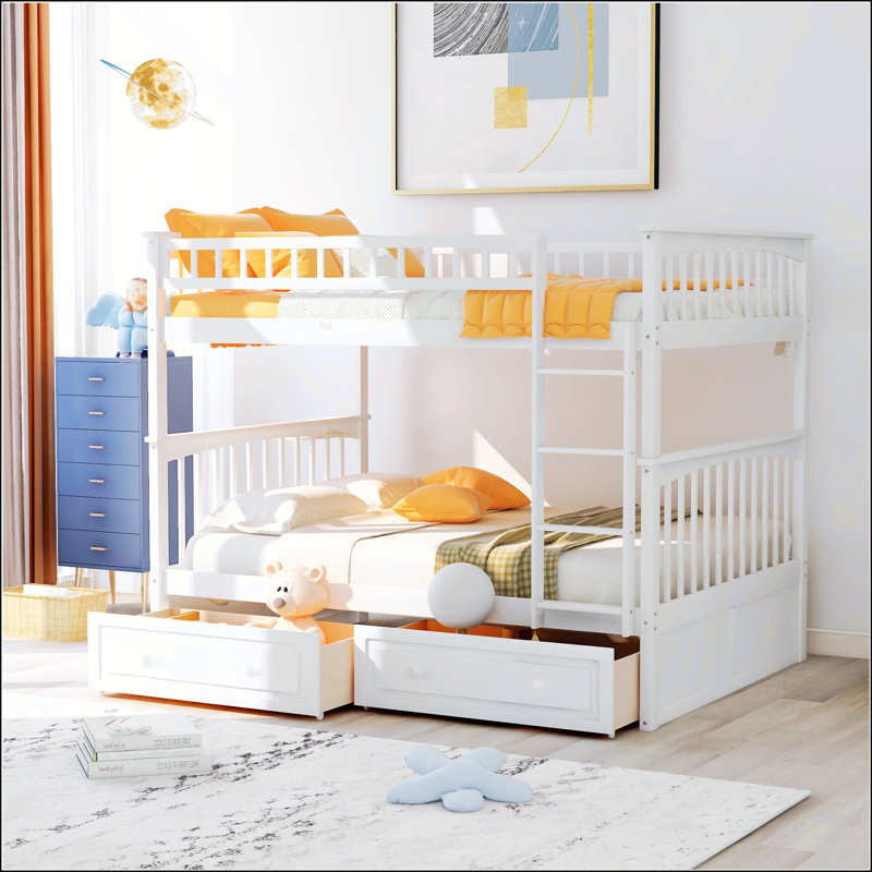 Full Over Full Bunk Bed With Drawers