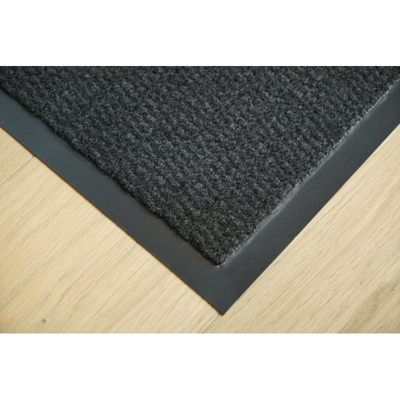 Aarib Non-Slip Doormat, Charcoal, Rectangle 60cm x 90 cm