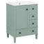 18,3 po x 24 po x 34 po - Panneau de fibres à densité moyenne - 1 pièce - Vert clair - 24 po de largeur x 18,30 po de profondeur x 34 po de hauteur - Meuble-lavabo