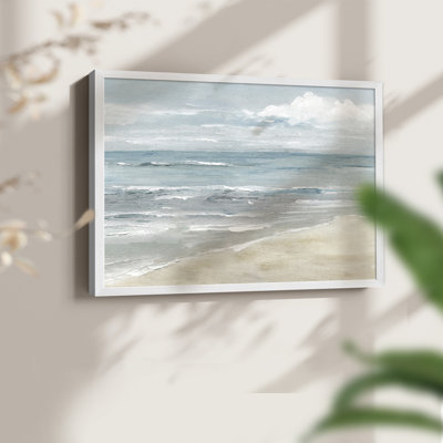 Soft Solace Beach -Framed Print - Restickable