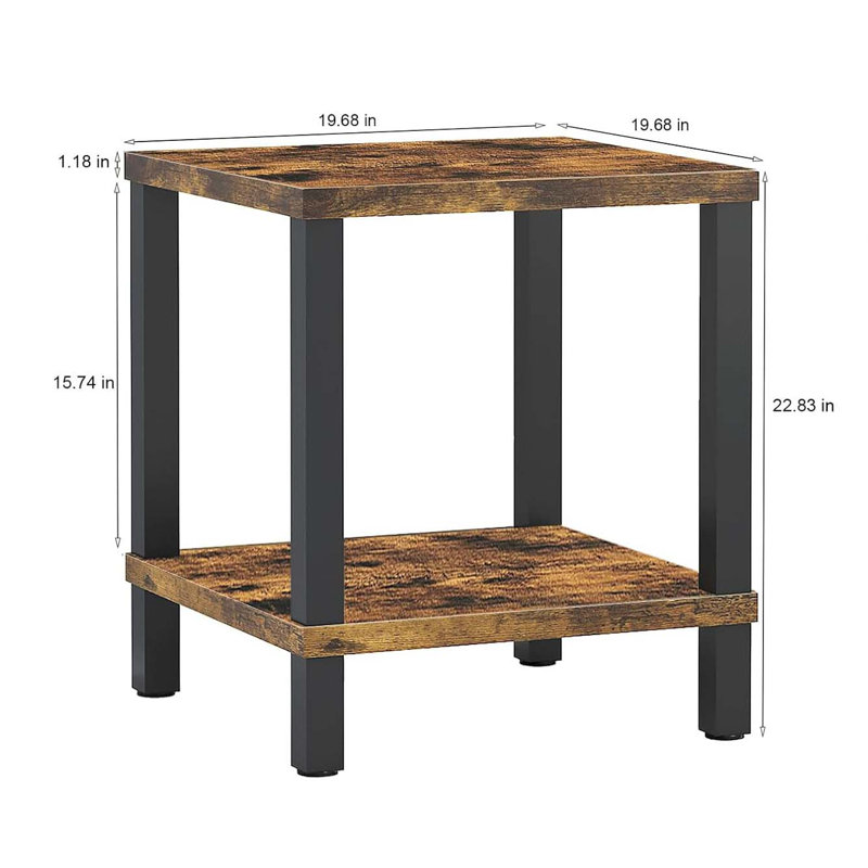 Hokku Designs End Table, Bedside Table 20 Inch Square - Wayfair Canada