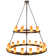 24 - Light Dimmable Wagon Wheel Chandelier