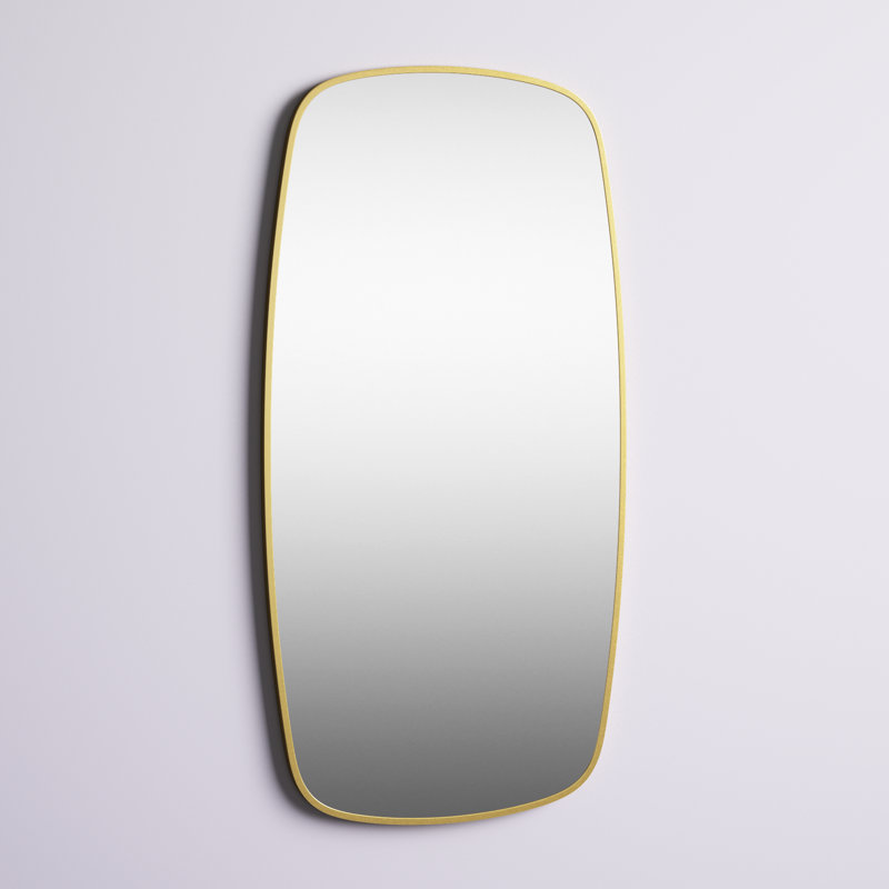 Rochester Metal Flat Wall Mirror, Gold, 55" x 28"