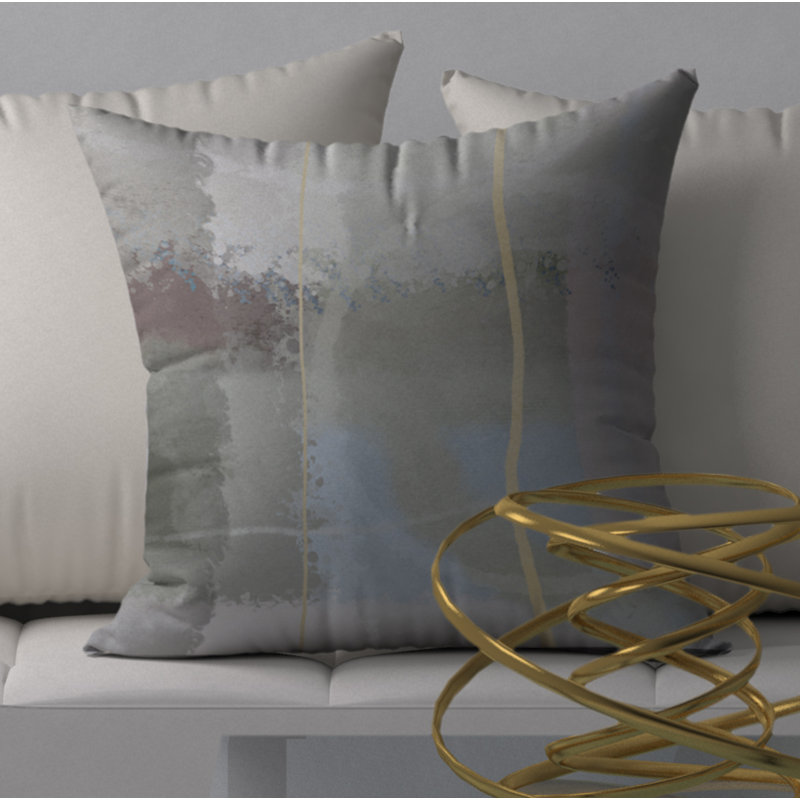 Abstract Throw Pillow, 18" H x 18" W