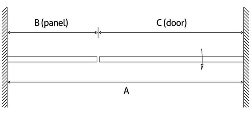 900mm W x 1850mm H Pivot Frameless Shower Door with Clear Glass