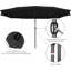  Parasol de marché rectangulaire 15x9 pi avec évent Wind, noir