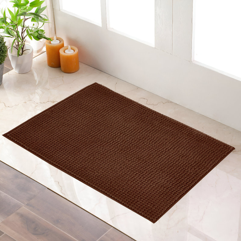 Taigen Non-Slip Indoor Door Mat, 40cm W x 60cm L, Brown
