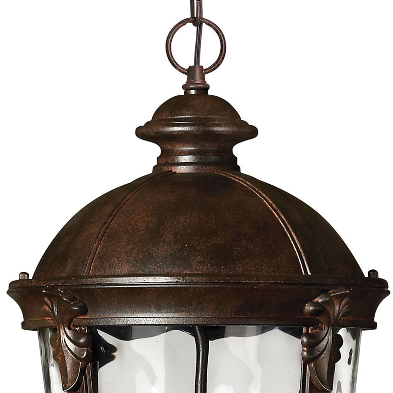 Windsor 4-Light Aluminum Outdoor Chain-Hung Lantern, River Rock