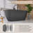 Acrylic Freestanding Soaking Tub 67'' x 29.5'' Stand Alone  Deep Bathtubs in Matte Gray with Pop-up Center Drain