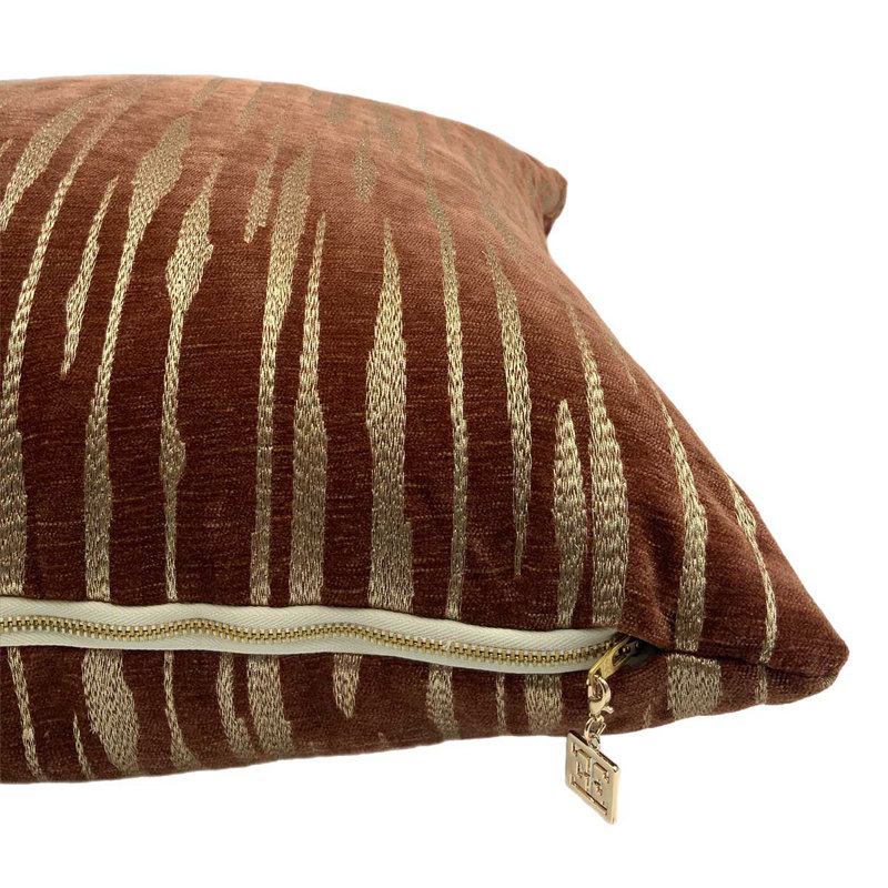 Dia Square Pillow Cover & Insert, Sienna