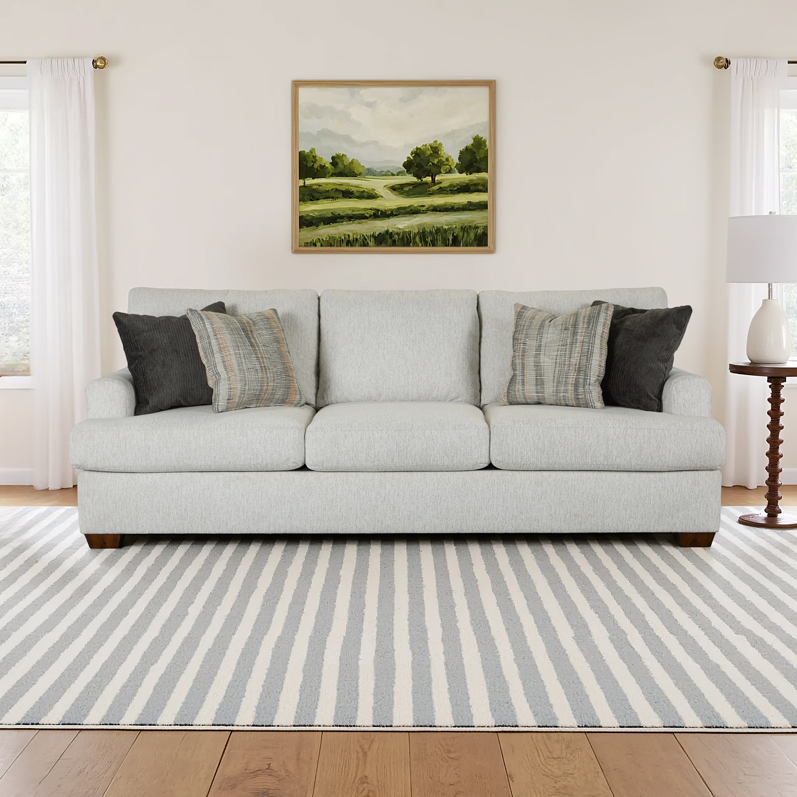 Odyn Charisma Sofa, Lily White Performance