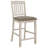 Aleksi Wood Counter Chair Rustic Cream