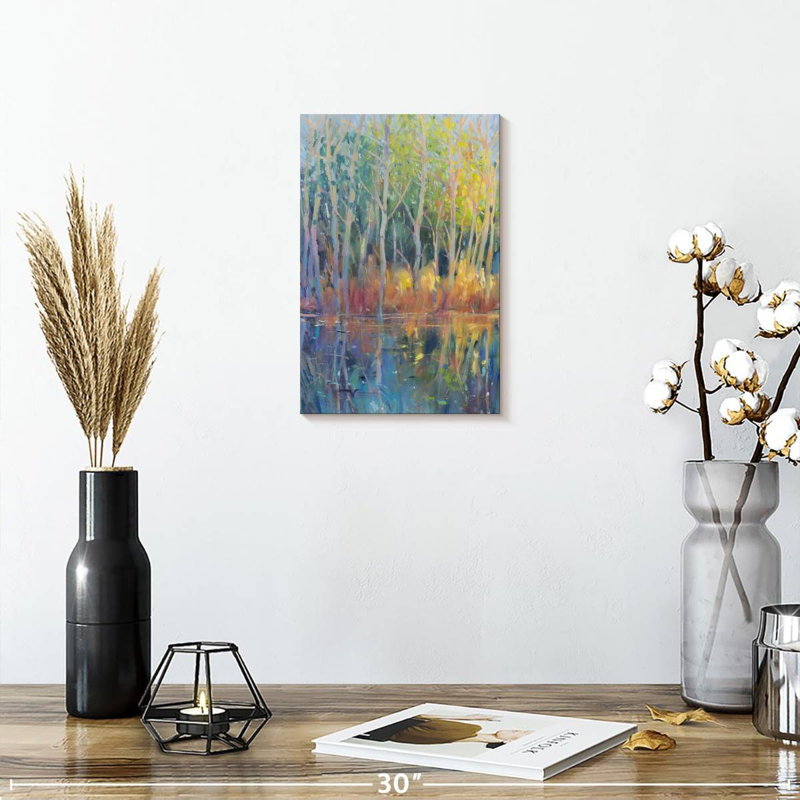 Alvord Reflected Trees I, 12" H x 8" W