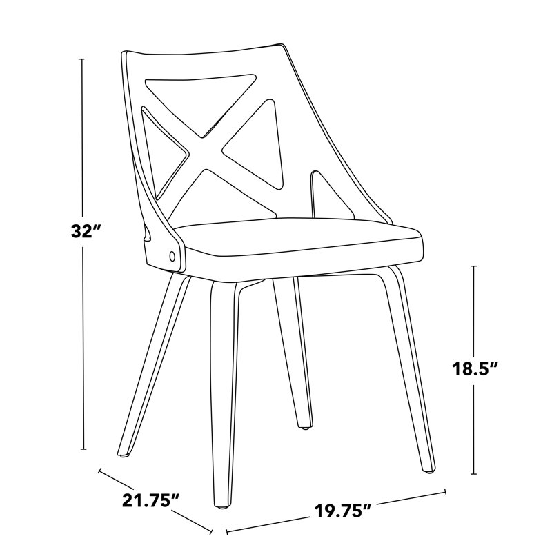Raimonda 18.25'' H Fabric Upholstered Side Chair, Blue, Black