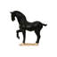 Lilys' Living 17" H Black Terra Cotta Tang Horse Hoof Up