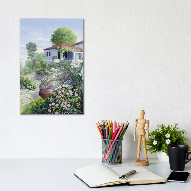 Italian Garden I by Peter Motz - Wrapped Canvas Gallery-Wrapped Canvas Giclée, 20.32 cm H x 30.48 cm W