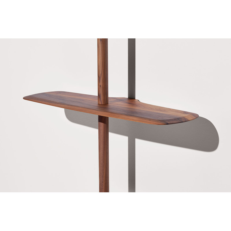 Unica 70'' W Solid Wood Shelving Unit, Walnut