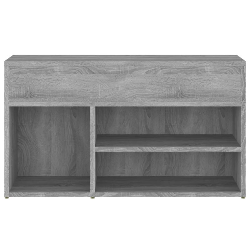 5 Pair Shoe Storage Bench, Grey Sonoma