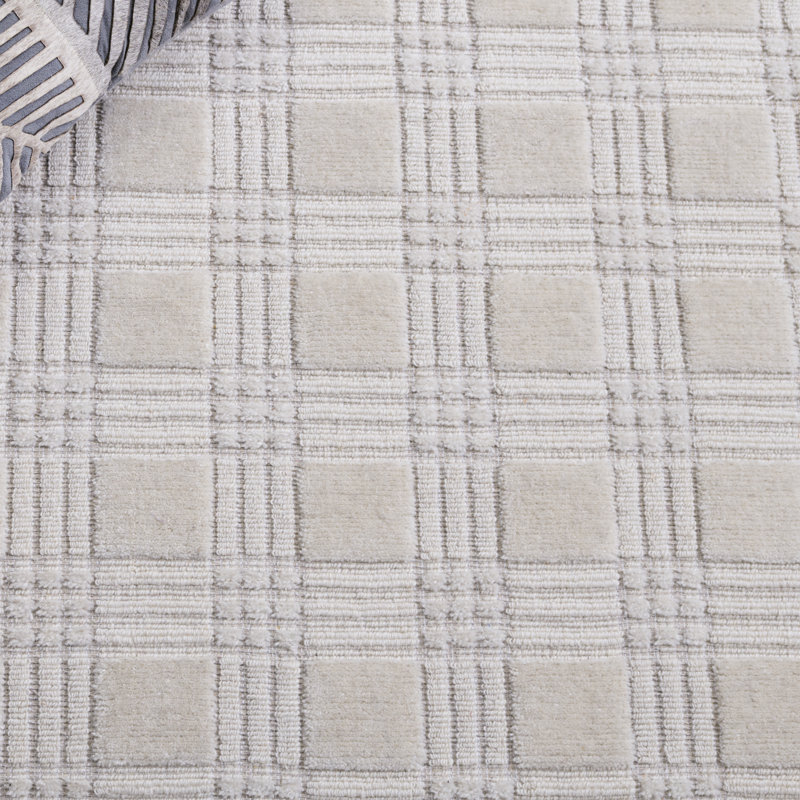 Genre Hand Loomed Performance Plaid Rug, Rectangle 5' x 8'