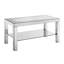 L 40 po x P 20 po x H 20 po Table basse à bordure incurvée et sculptée