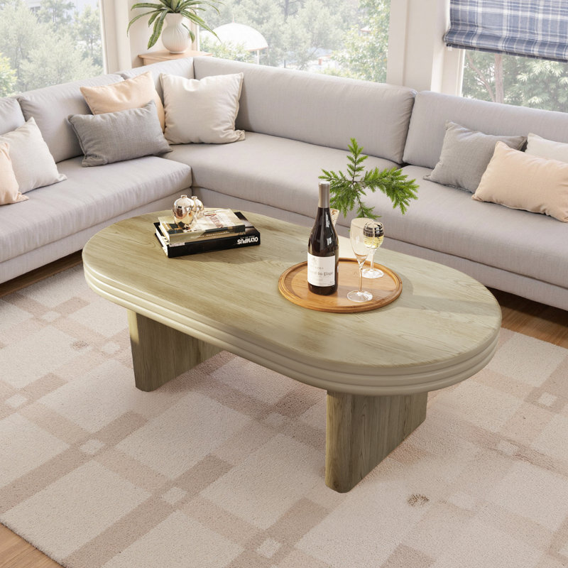 Table basse Mid Century Modern, Naturel