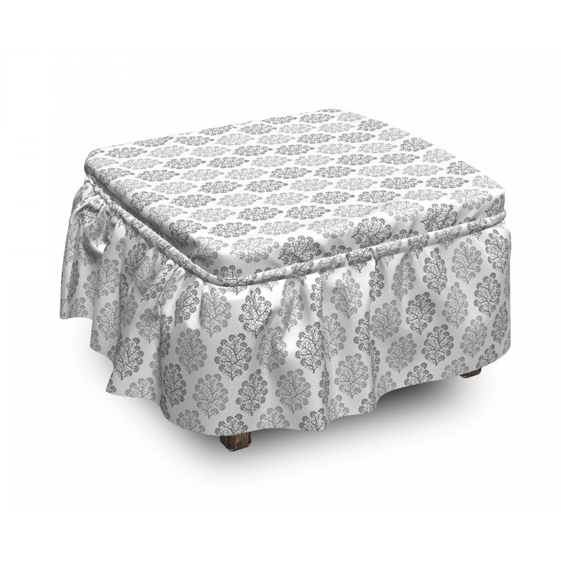 Housse pour repose-pieds feuillage