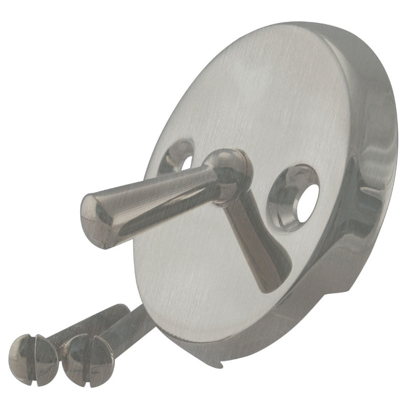 3-1/8" Trip Lever Overflow Faceplate and Screws, Satin Nickel