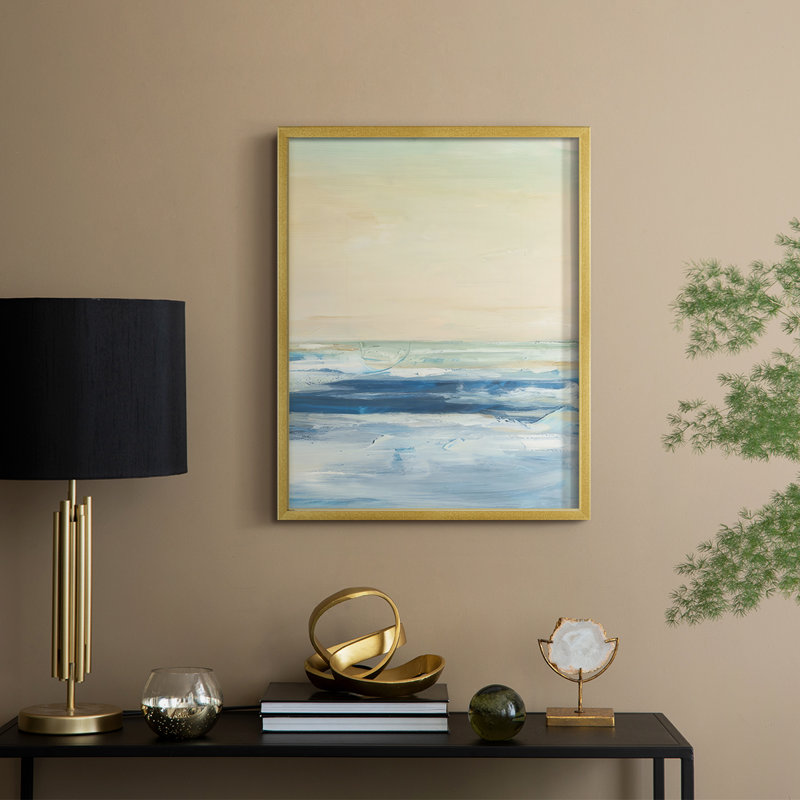 Warm Skies II, reproduction encadrée - bois massif, H 21 po x l 17 po, Doré