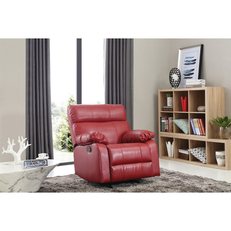 Fauteuil inclinable contemporain berçant élégant, Rouge