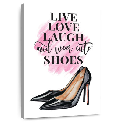 Tergel Live Laugh Love Shoes, typographie