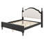 Base de lit plateforme classique en bois avec tête de lit tapissier luxueuse-128626648