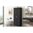 Storage Cabinet With Two Doors For Bathroom, Office, Adjustable Shelf, MDF Board, Black-486152497
