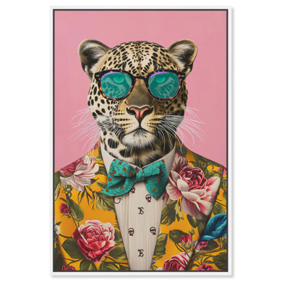 Refined Roar I Canvas Pink Pop Wall Art