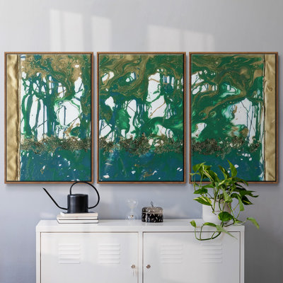 Printed Fluid Color - Multi Piece Framed Canvas