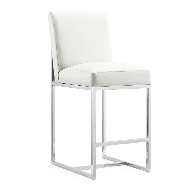 Element Upholstered Counter Stool with Metal Frame