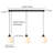 Izudin 3 - Light Dimmable Kitchen Island Round / Oval Chandelier