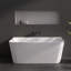 Baignoire de trempage en acrylique autoportante moderne 59 "avec trop-plein et drain central pour salle de bain Tidal