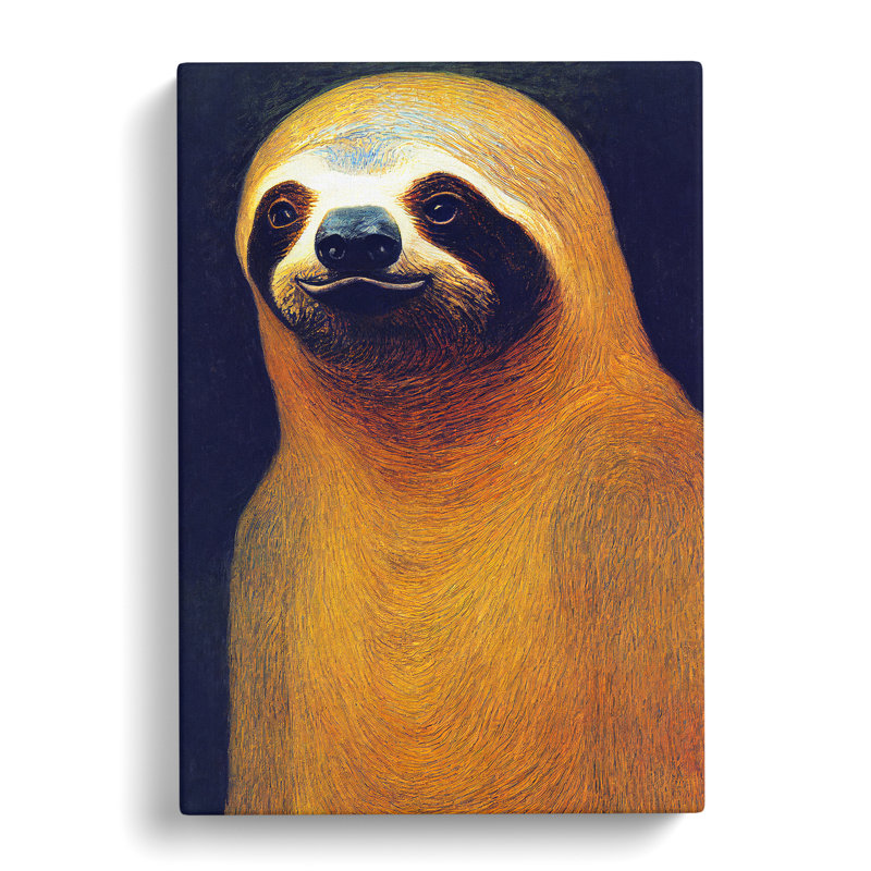 Sloth - Wrapped Canvas, 50cm H x 35cm W x 3cm D